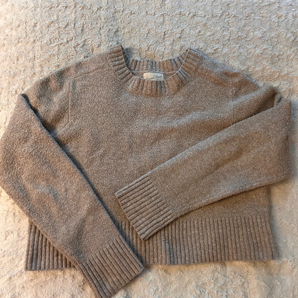 Universal Thread Light Brown Crew Neck Sweater - image 1
